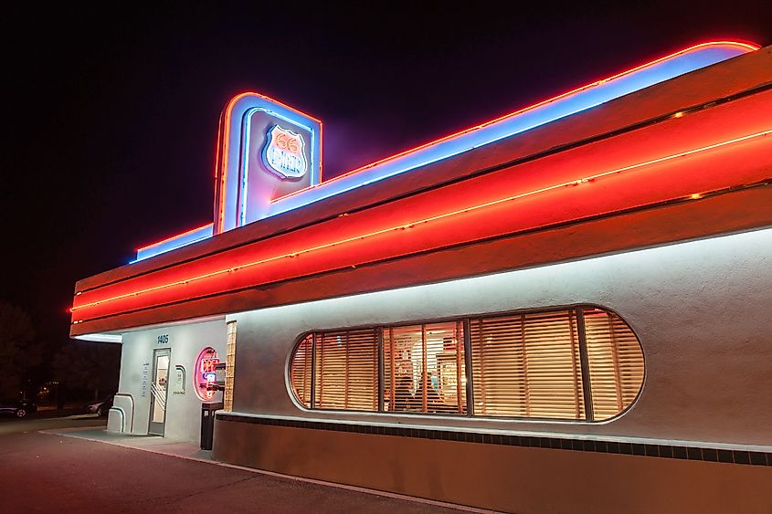 Diner on Historic Route 66 in Albuquerque, New Mexico