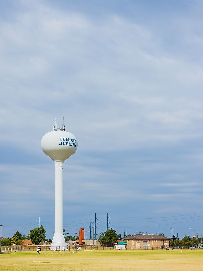 Edmond water tower officially the tallest water tower.