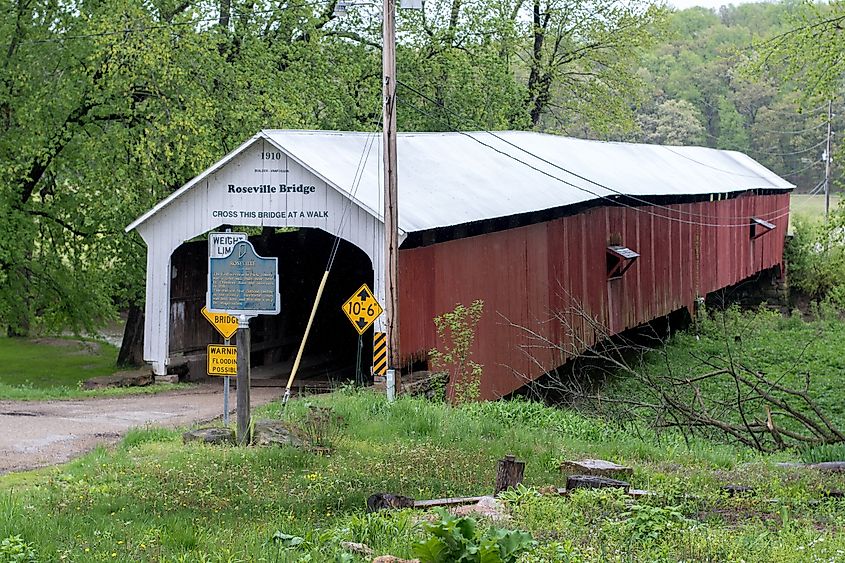 The Roseville covered bridge