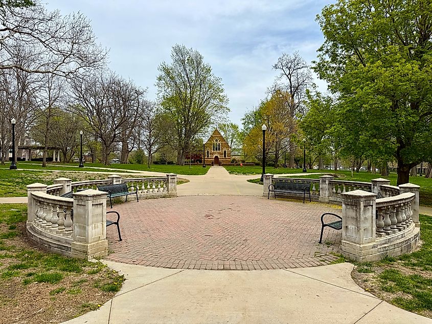 Historic Baker University campus in Baldwin City, Kansas