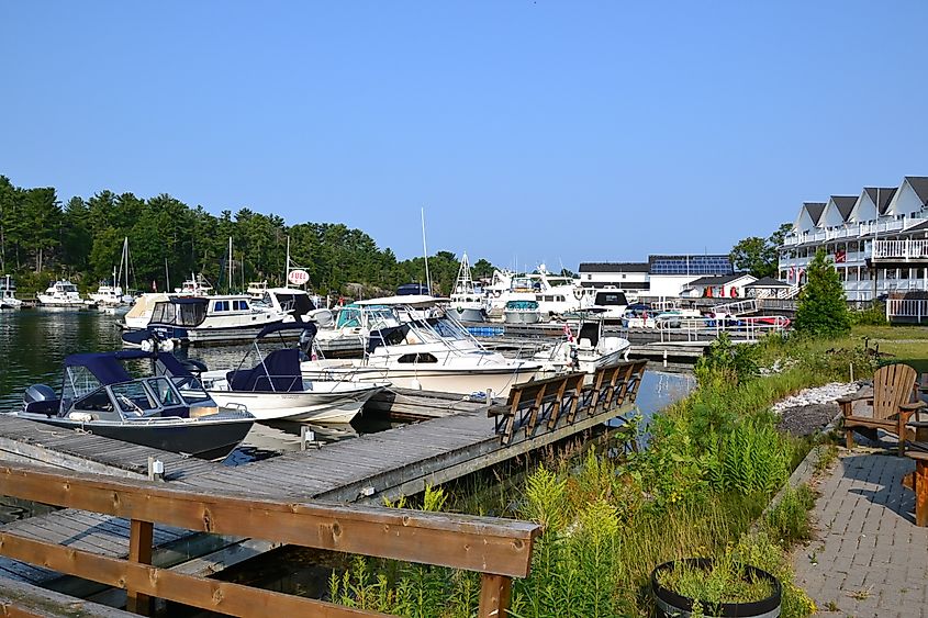 A harbor in Killarney, Ontario.