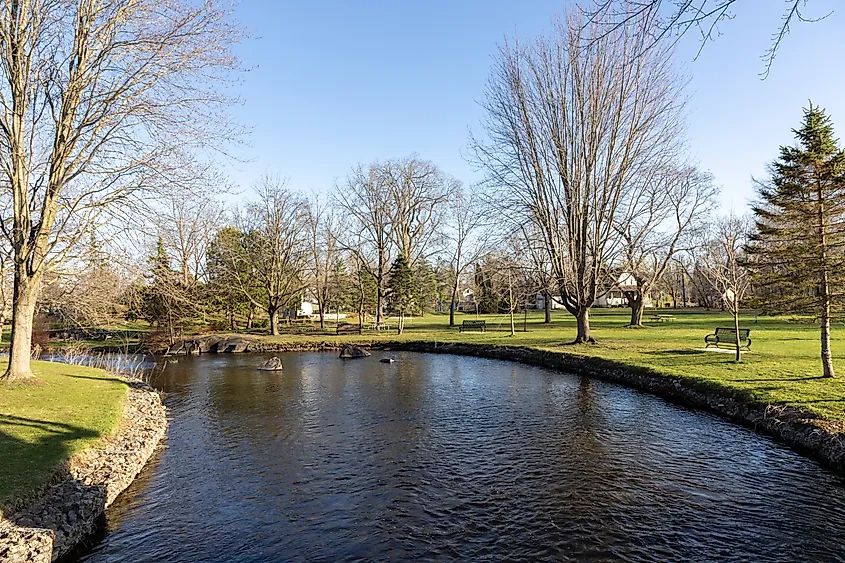 Stewart Park In Perth, Ontario, Canada.