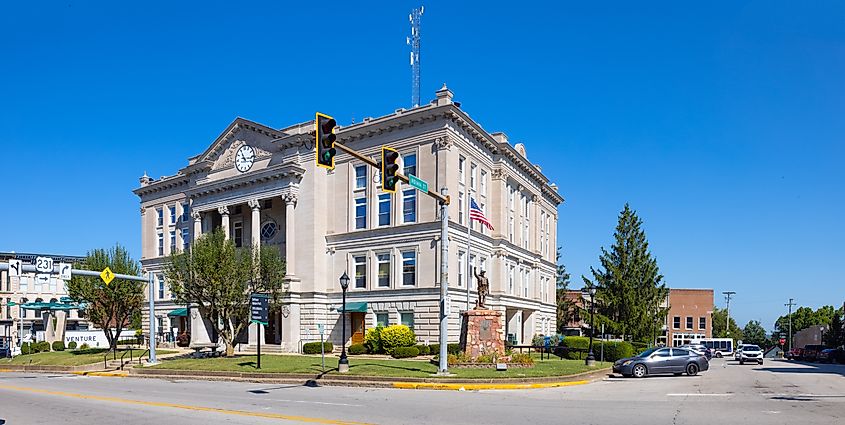 The Putnam County Courthouse in Greencastle, Indiana