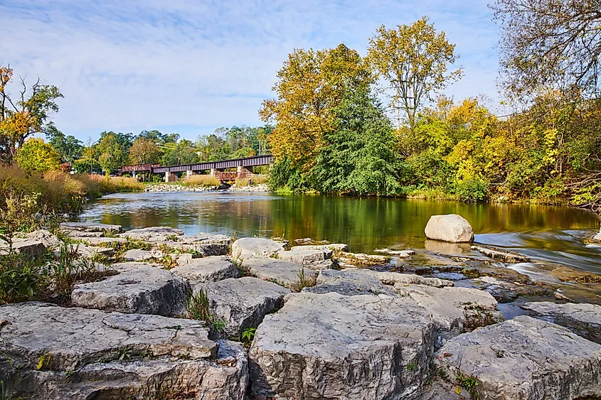 Huron River, Michigan.