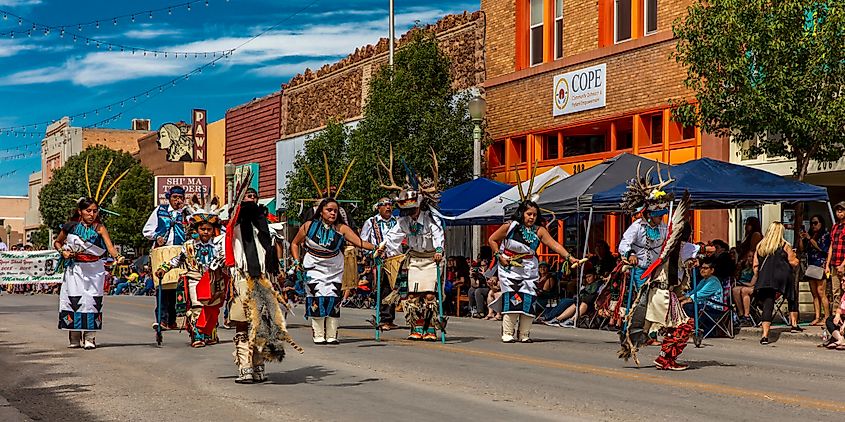 Portraits of Native Americans & Navajo at 98th Gallup Inter-tribal Indian Ceremonial, New Mexico, via Joseph Sohm / Shutterstock.com