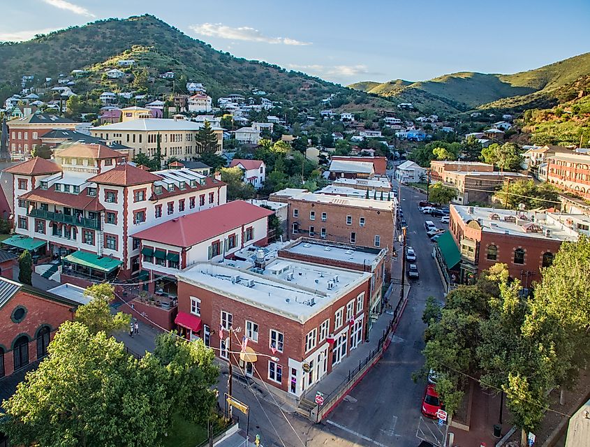 Aerial view of Bisbee, Arizona