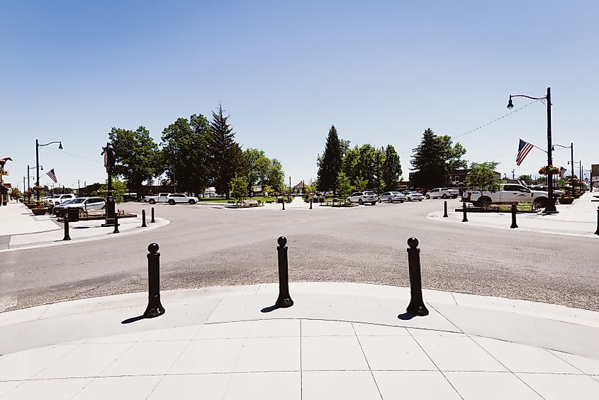 View of downtown Rupert in Idaho.