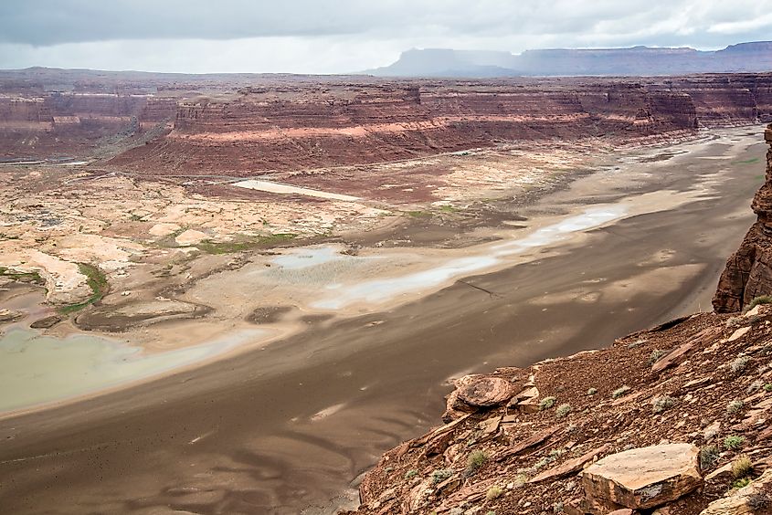 Drought has dried up the old boat ramp at the Hite Crossing, Southern Utah.
