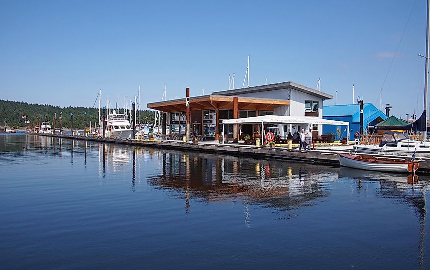 A small seaside marina. Taken in Ladysmith, Canada, via TamasV / Shutterstock.com