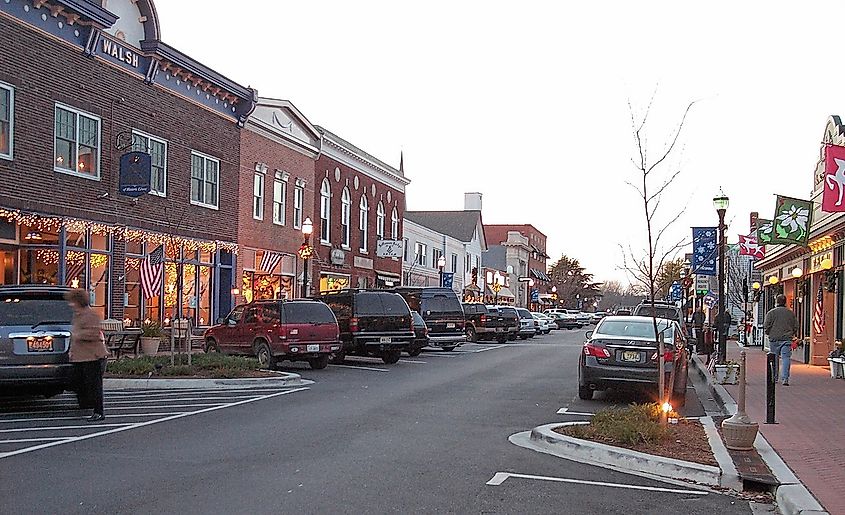 A scene from downtown Lewes, Delaware. 