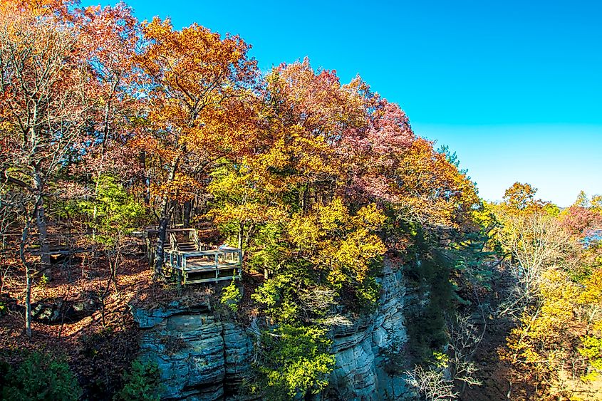 Fort St. Louis du Rocher sat atop Starved Rock in Illinois.