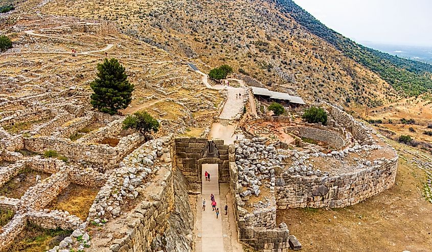 View of Mycenae excavation site.