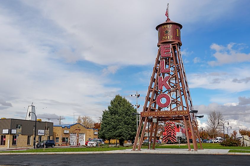 Chilton Centennial Tower in Elko, Nevada. Image credit E Fehrenbacher via Shutterstock.com