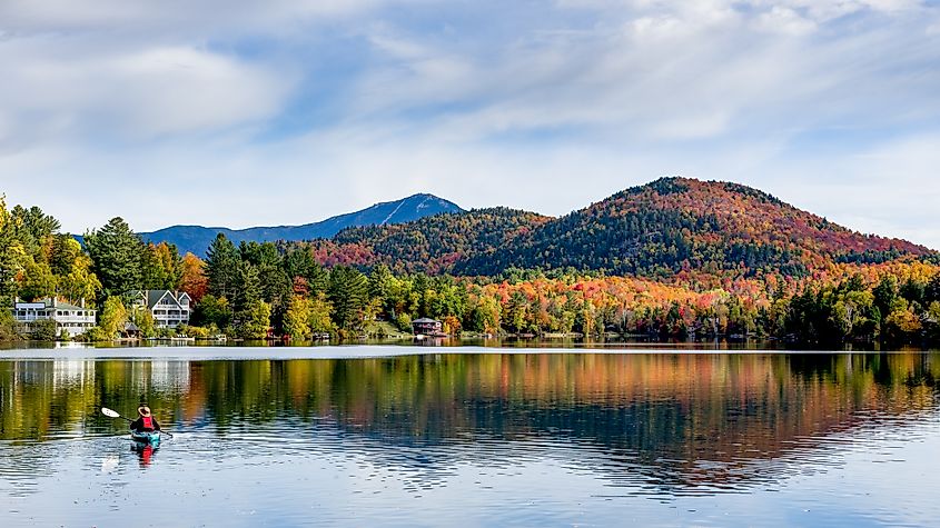 Mirror Lake in Lake Placid, New York.