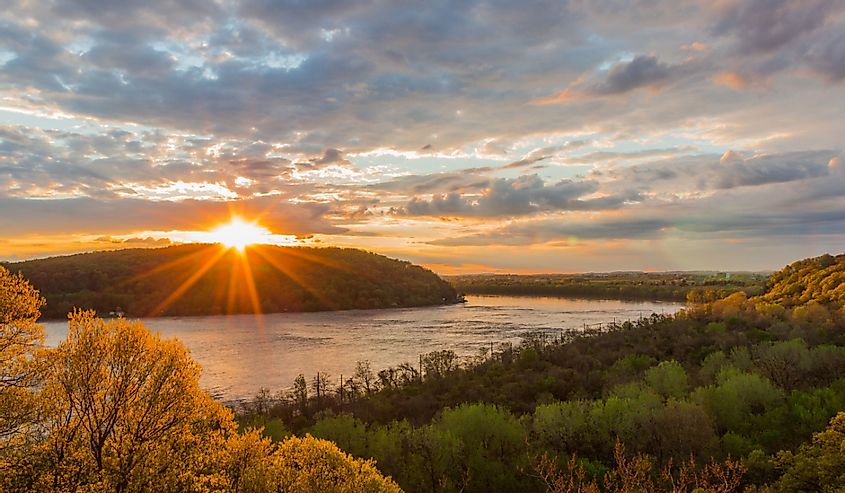 Susquehanna River at sunset.