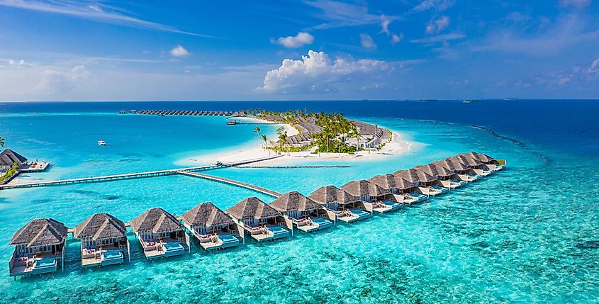 Aerial view of the Maldives