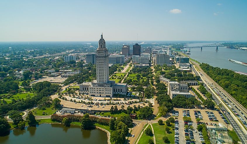 Aerial photo Downtown Baton Rouge Louisiana