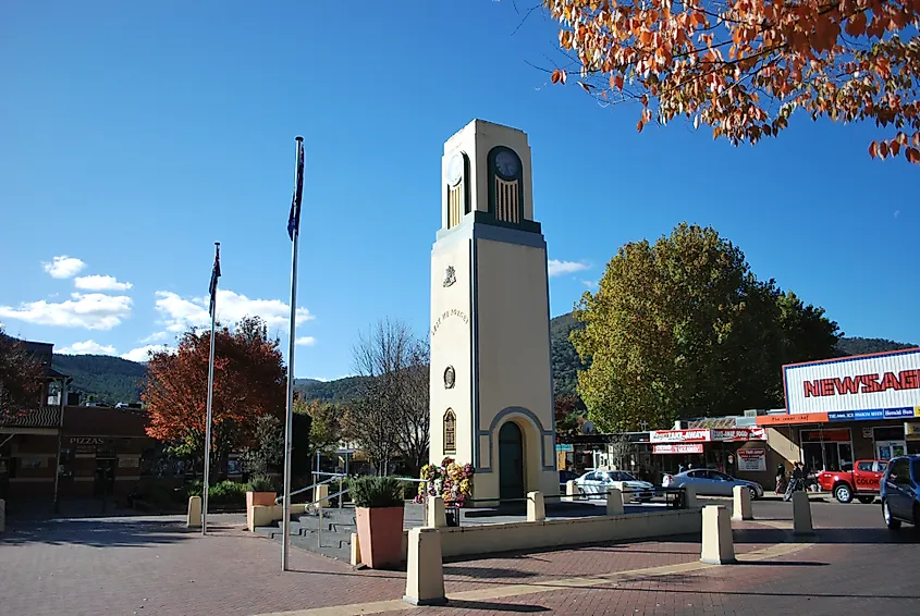 War Memorial in Bright, Victoria, Australia.