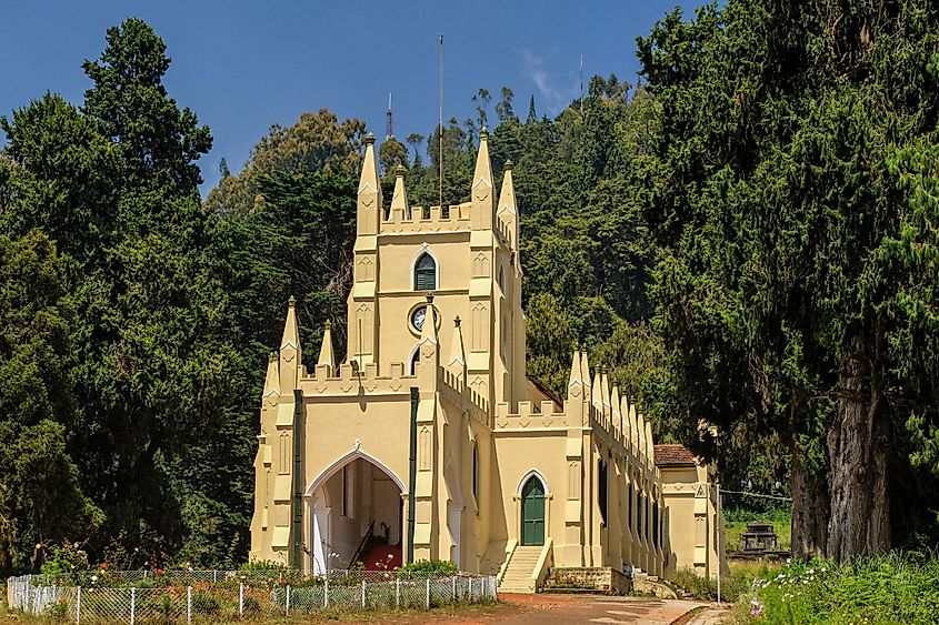 St. Stephen's Church in Ooty, Tamil Nadu, India.
