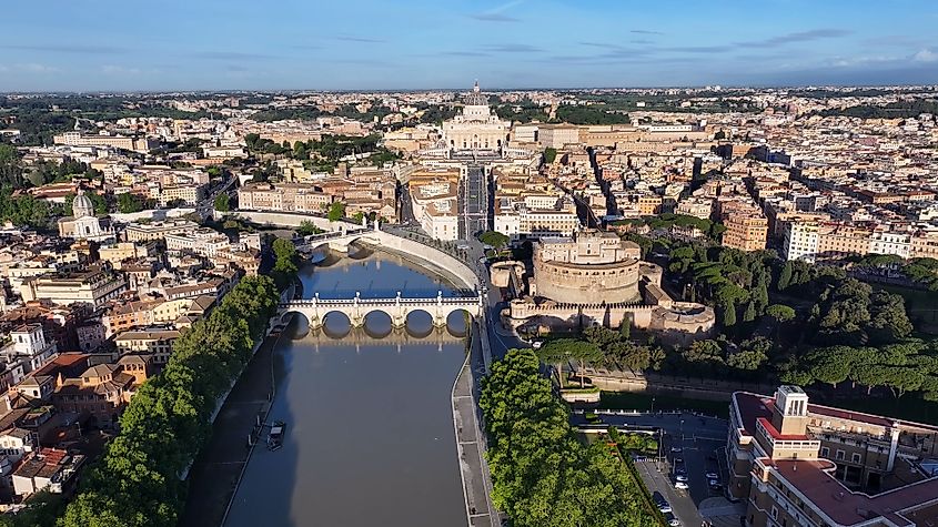 Vatican Skyline At Rome In Lazio Italy