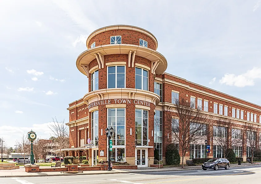 Town center in Huntersville, North Carolina