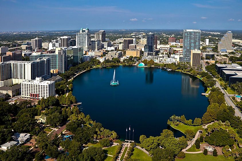 A beautiful view of the skyline of Orlando, Florida