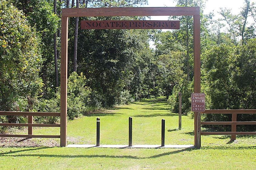 Nocatee Preserve entrance, St. Johns County.