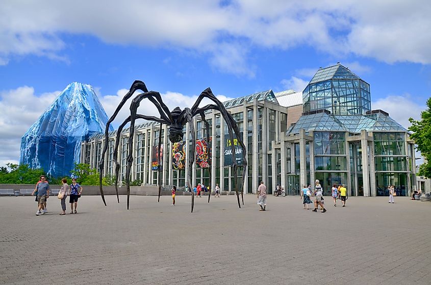 Spider sculpture in front of the National Gallery of Canada in Ottawa, Ontario, Canada