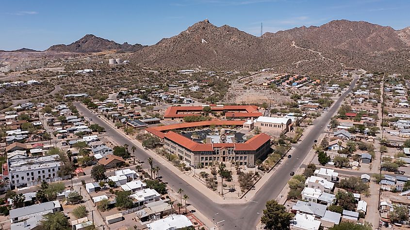 Aerial view of Ajo, Arizona