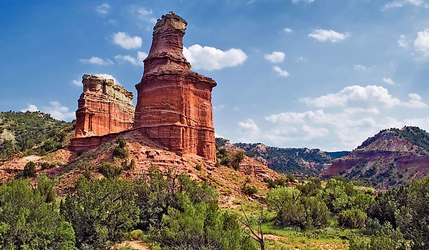 Lighthouse rock formation Palo Duro Canyon