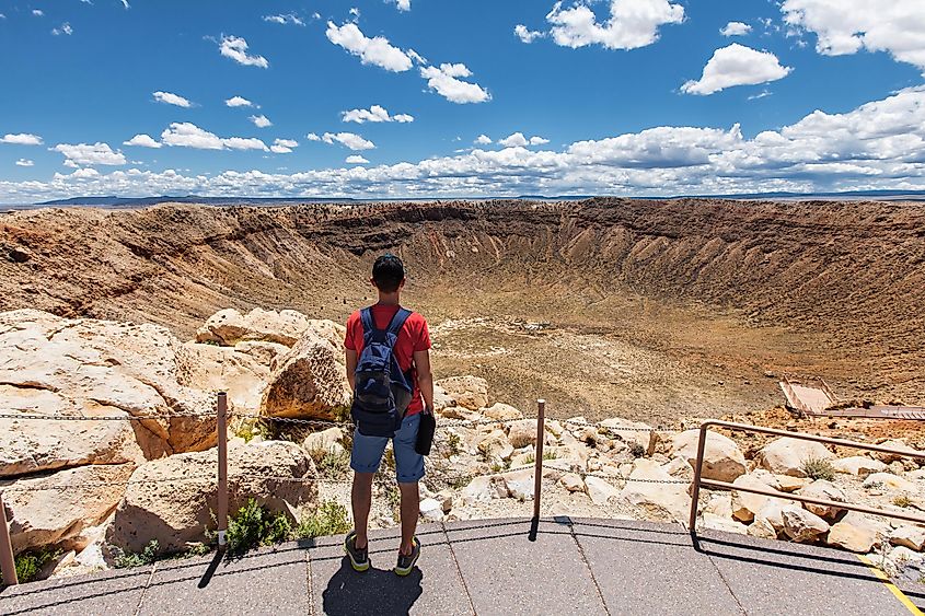 Crater Formed by a Meteorite Collision in Arizona