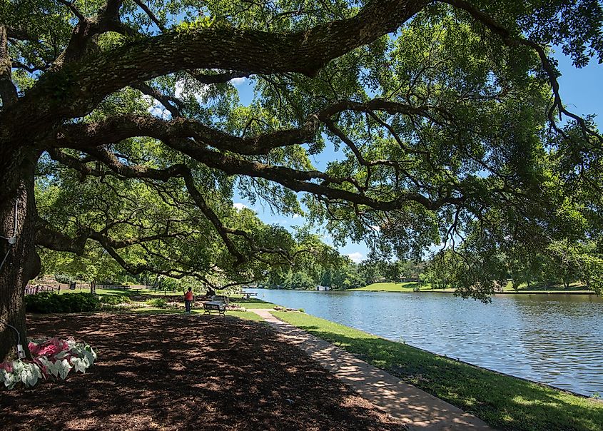 A beautiful riverside park in Natchitoches, Louisiana.