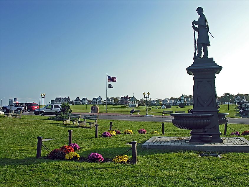 Soldiers' Memorial Fountain, Oak Bluffs, Massachusetts. 