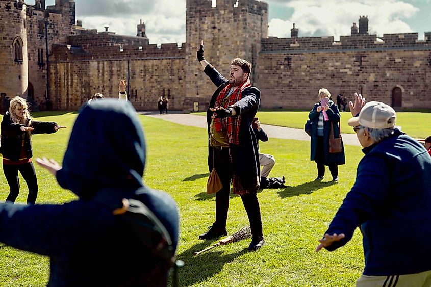 Broomstick training at Alnwick Castle Image credit Alnwick Castle
