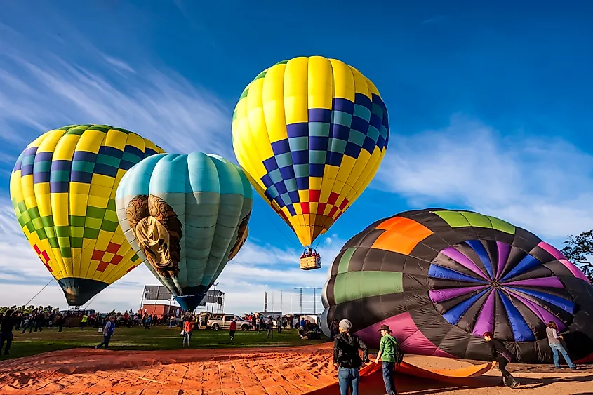 Hot air balloon fest in Windsor, California.