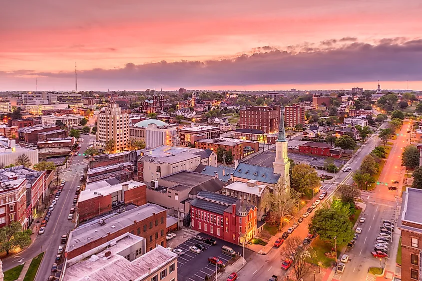 Macon, Georgia, USA downtown city skyline.