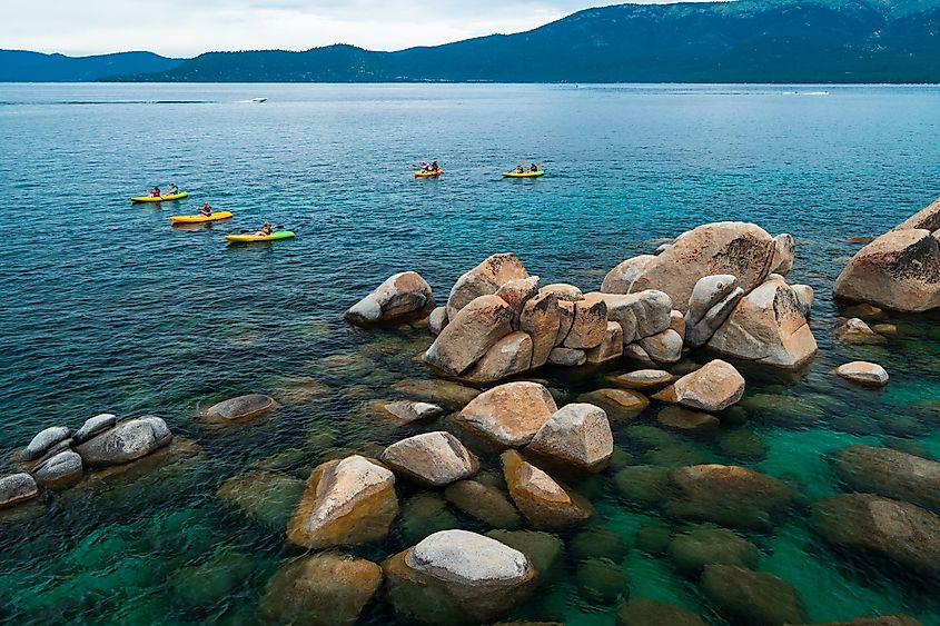 PADDLEBOATING IN LAKE TAHOE