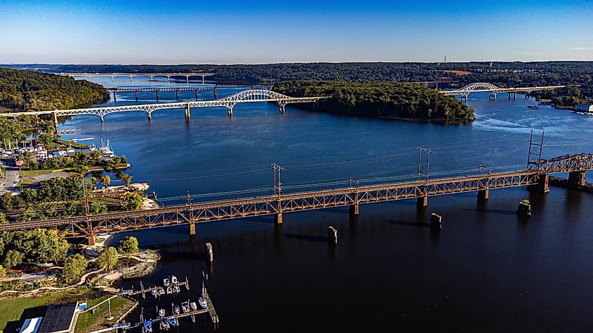 Bridges across the Susquehanna River in Havre de Grace