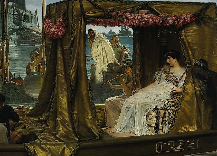 The Meeting of Antony and Cleopatra (1885), by Lawrence Alma-Tadema