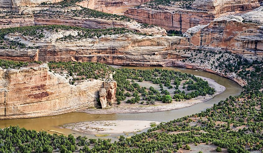 Canyon of Yampa River in the Dinosaur National Monument in north western Colorado