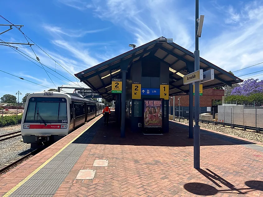 The train station at Armadale, Western Australia