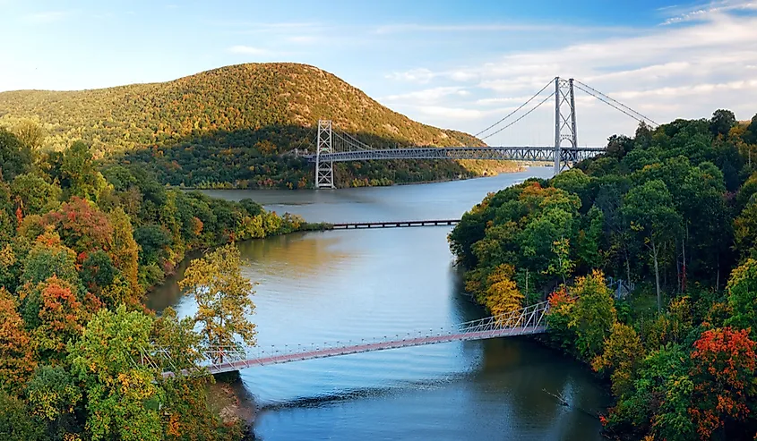 The Hudson River flowing through New York State.
