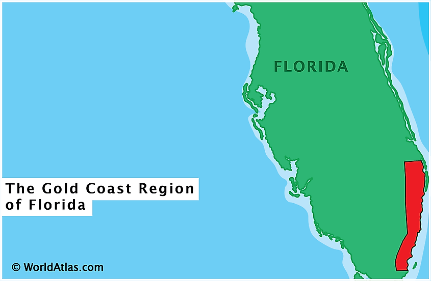 Gold coast, Florida map
