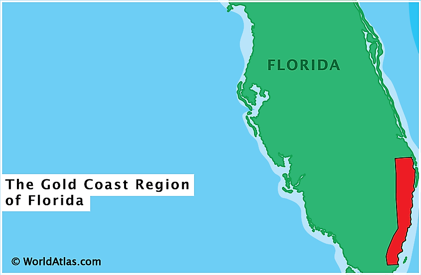 Gold coast, Florida map