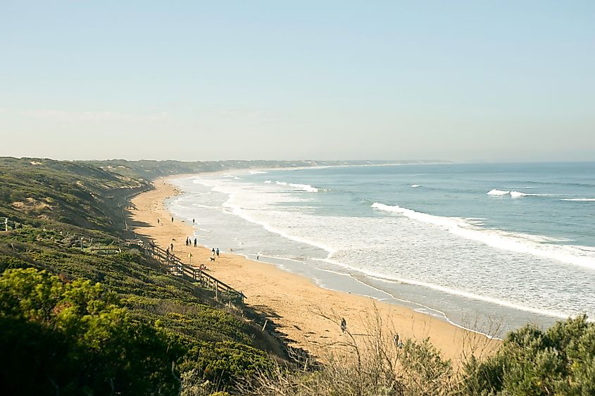 Ocean Grove Beach in Victoria, Australia.