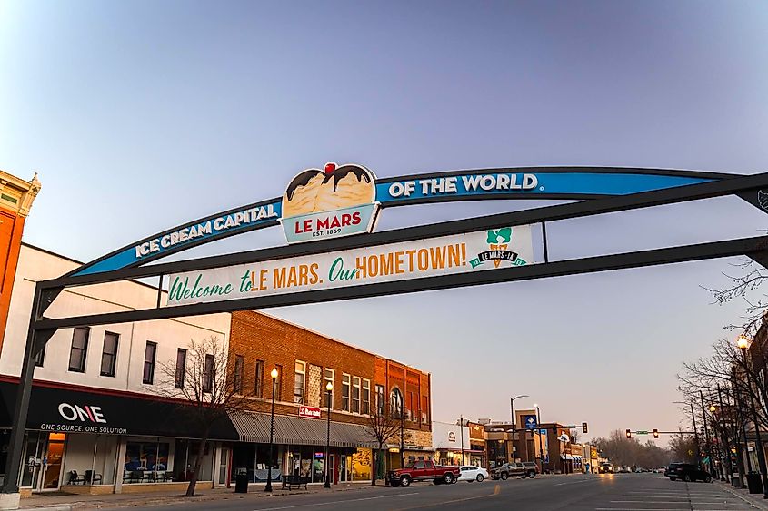 Downtown Le Mars, Iowa.