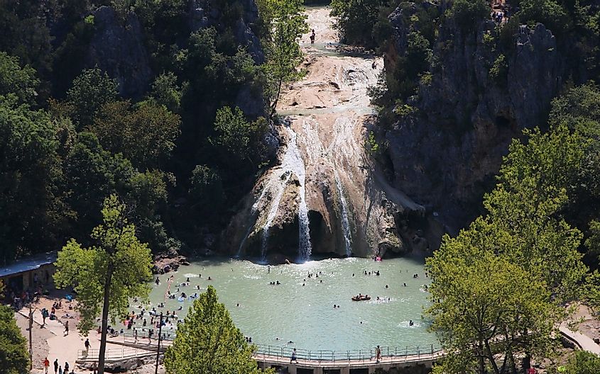 Turner Falls, Arbuckle Mountains in Oklahoma.
