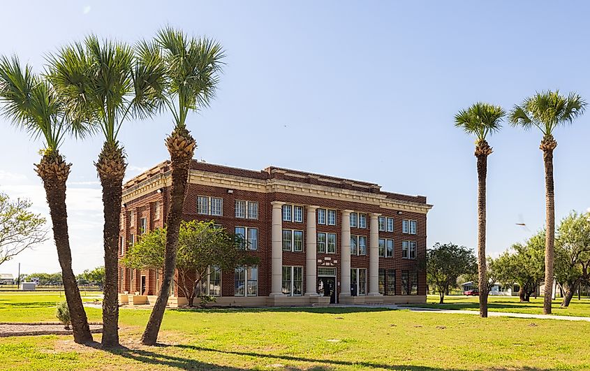 The Kenedy County Courthouse in Sarita, Texas Editorial credit: Roberto Galan / Shutterstock.com