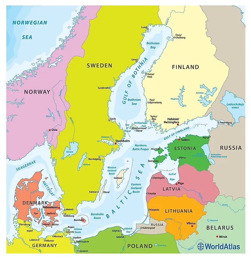 world map baltic sea