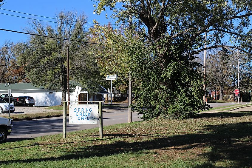 A cafe sign in Salem, Missouri.